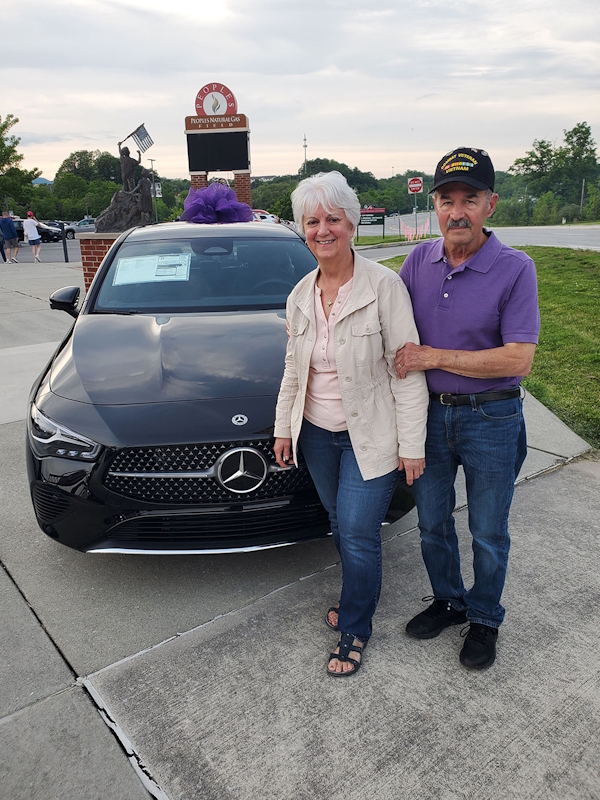 Crist and Betty Polito with their new Mercedes