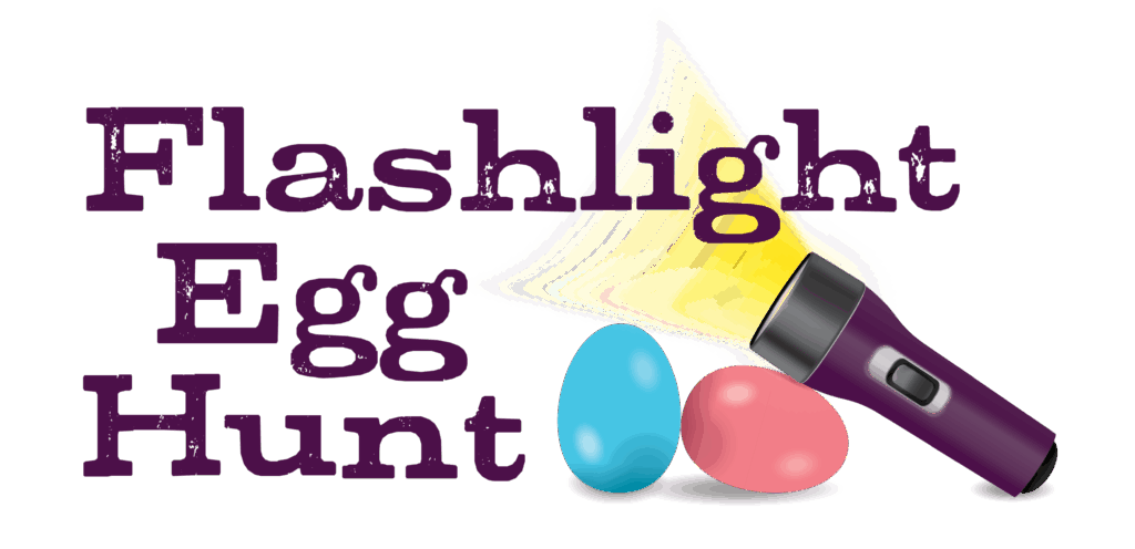 logo for the flashlight egg hunt event
