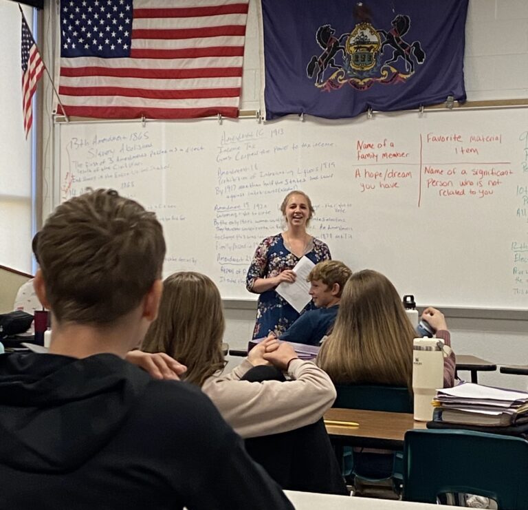 presentation in a classroom