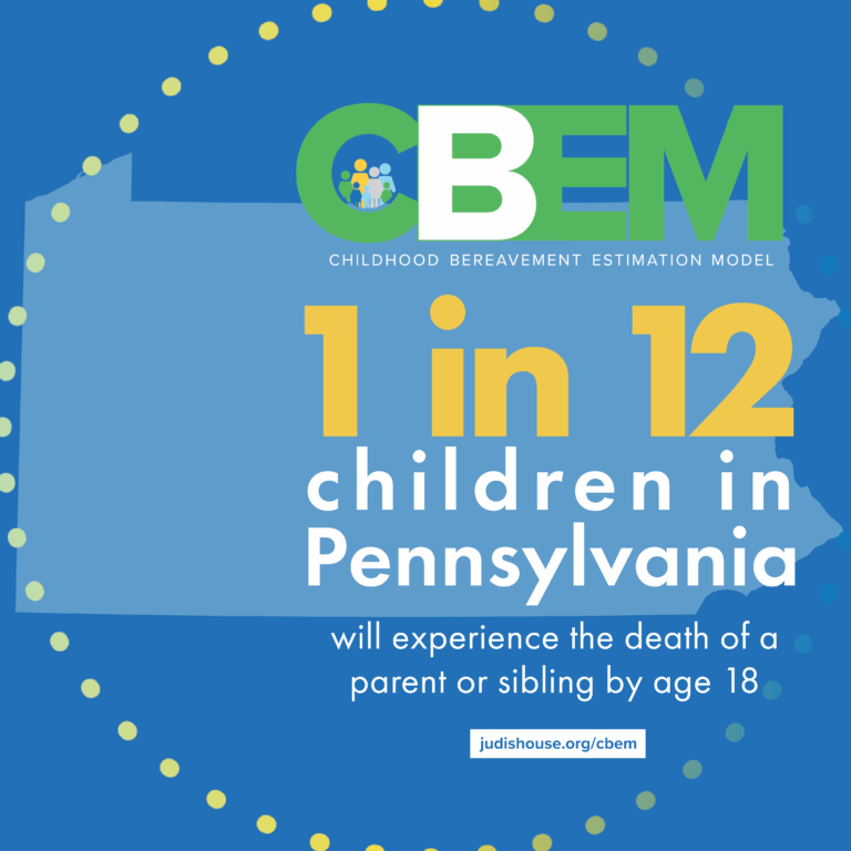 infographic - 1 in 12 PA children experience death of a loved one by 18