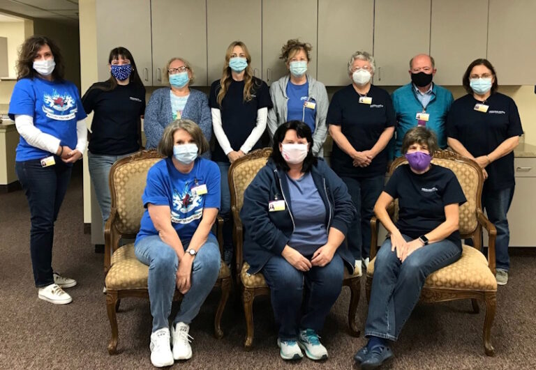 group photo with healing patch volunteers