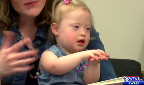 Joe and Tonya Scott's daughter with down syndrome