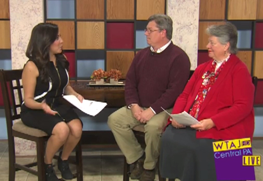 Jerry Rice, AIDS Intervention Project Manager, and Donna Gority, AIDS Intervention Project Advisory Committee member, on Central PA Live