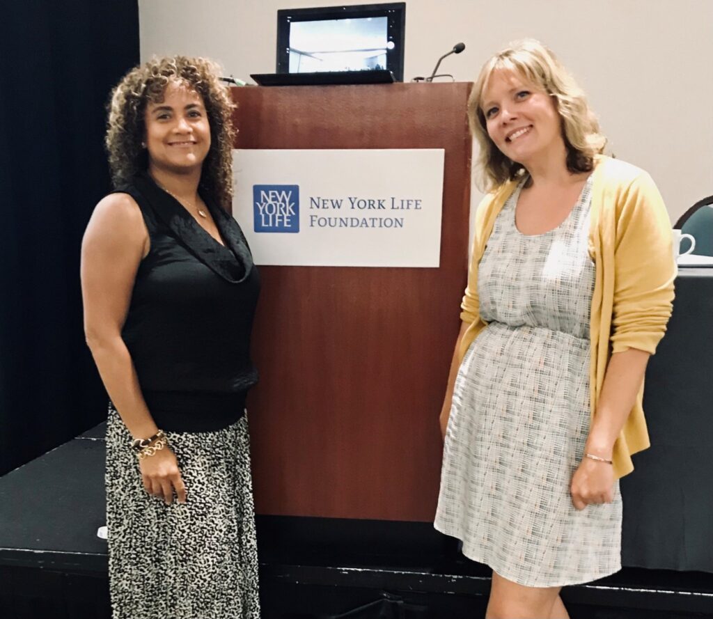 Maria Collins, Vice President, New York Life Foundation, and Healing Patch Coordinator Melody Ray