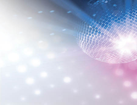 decorative graphic with a disco ball